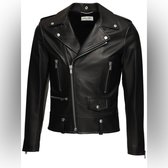 Saint Laurent YSL Biker Jacket SZ 52 - Picture 1 of 8